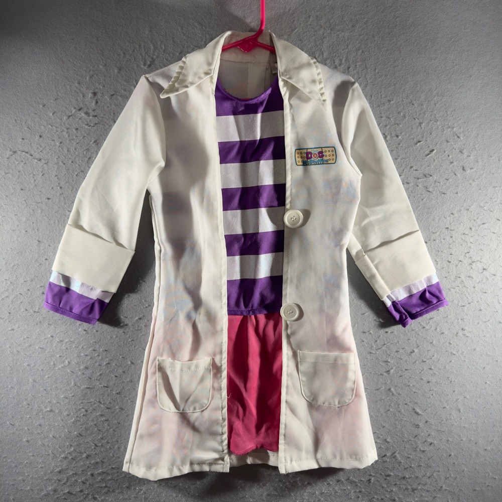 3101 | Disney Doc McStuffins Doctor Dress Up Costume 4 pc Set Toddler 3-4